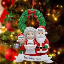 Christmas Decoration Santa Claus Custom Name Family Ornament