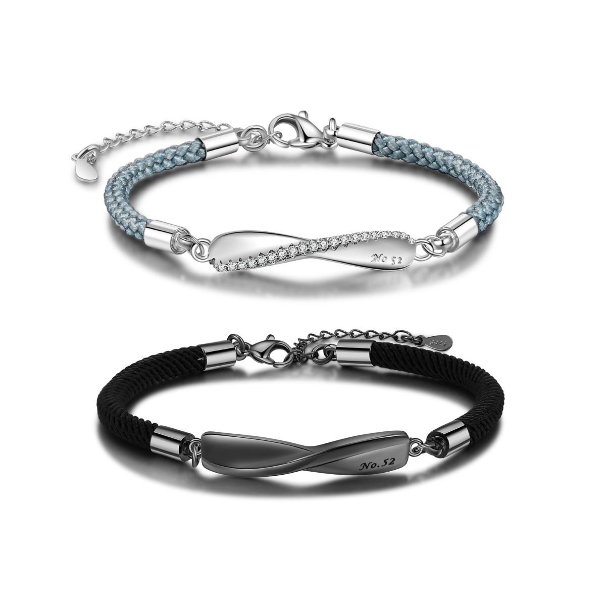 Wholesale Jewelry Rhodium Plated Couple Bracelet