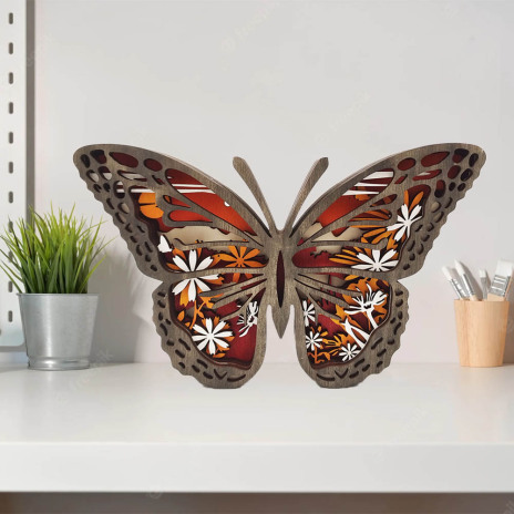 Wooden Butterfly Decoration Ornament