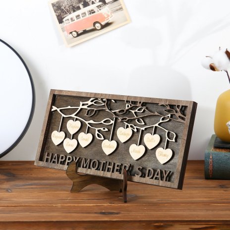 Custom Family Name Wooden Ornament