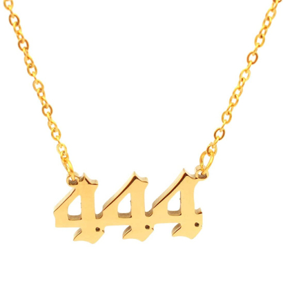 Stainless Steel 444 Number Necklace