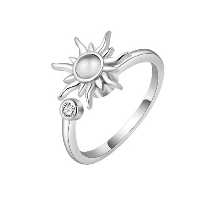 Spinning Sun Adjustable Fidget Anxiety Ring